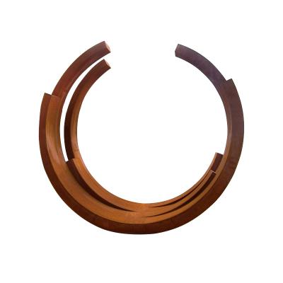 China Large Customized Outdoor Weathered Abstract Sculpture Steel Rust Ring Garden Landscape Sculpture Customer Service for sale