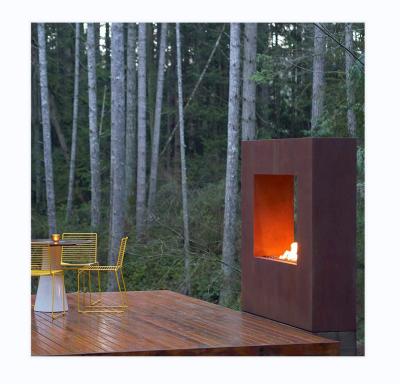 China Outdoor Iron Rust Corten Steel Fireplace The Garden Yard for sale