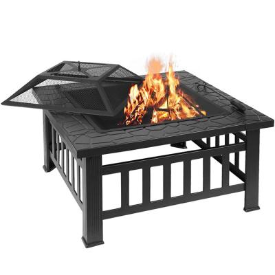 China Smokeless portable iron outdoor BBQ table fire heater outdoor pit, gas fire pit, fire mine burner for sale