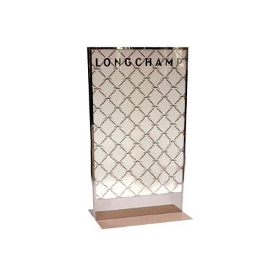 China Single Sided Manufacturers Prefab Stainless Steel Acrylic Display Stand Product Display Window Advertising Decoration for sale