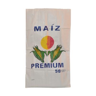 China High Quality Recyclable Polypropylene Woven White Bags For Corn Corn Soybean Agriculture Packing PP Woven Bag for sale