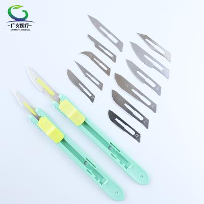 China Disposable Retractable Surgical Instruments Safety Surgical Scalpel Blade for sale