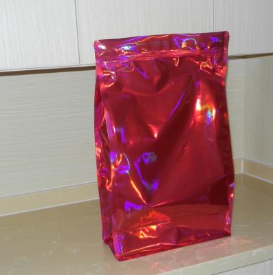 China Moisture Proof Popular Holographic Flat Bottom 5kg Food Packaging Bag for sale