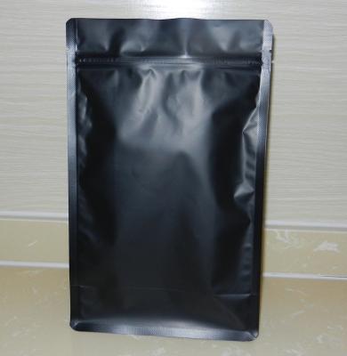 China Matte Black Moisture Proof Food Zipper Bag for sale