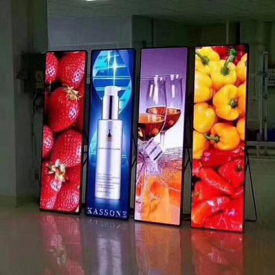 China Portable Smart Advertising P2.5 Advertising Player Led Screen LED Indoor Poster Display for sale