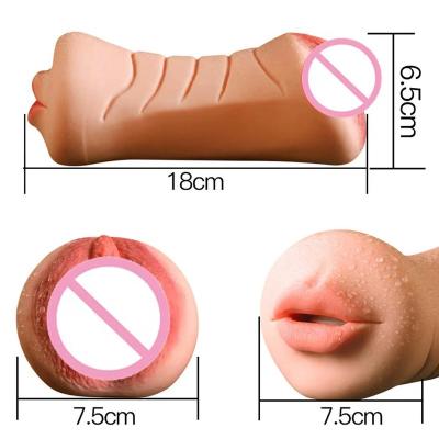 China Aircraft cup head border tongue double sticky name device inverted mold male masturbation device flat cup double in human thrust for sale