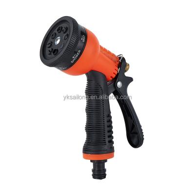 China Variable Flow Control Hot Selling 8 Models Gently Grasp Plastic Garden Water Gun Hose Spout Factory Price for sale