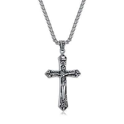 China FASHIONABLE Christian INRI Cross Necklace Mens Jesus Piece Male Pendant Necklace Crucifix Pendant Jewelry for sale