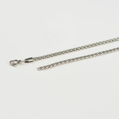 China Hiphop Stainless Steel Wheat Necklace Chain Jewelry DIY Accessory Chain for sale