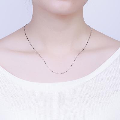 China Fashion 0.7mm CLASSIC Solid Silver S925 Chain Necklace Bar Chain Women for sale