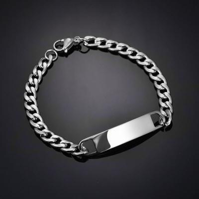 China CLASSIC Custom Engraved Custom Bar Bracelet Bangle Personalized Bar Bracelet Chain for sale