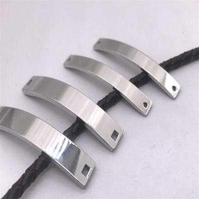 China Everydaywear Factory Bracelet Making Jewelry Diy Connectors Accessories Hide Custom Logo Stainless Steel Bar Charm Pendant for sale