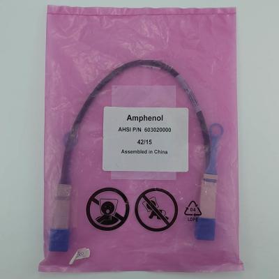 China Amphenol AHSI QSFP+ 30AWG,0.5 meter, passive 603020000 for sale