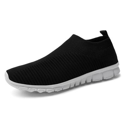 China The fashion trend ready to ship lightweight unisex casual shoes wholesale price black walking man slip on style shoes for sale