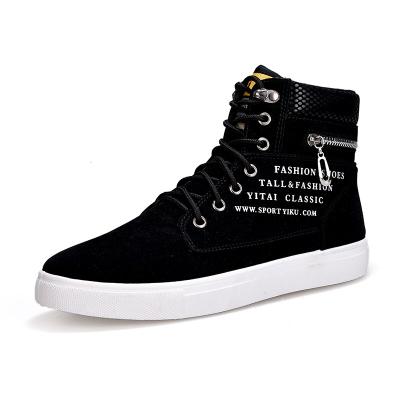 China Fashion trend hot sale lightweight high top board shoes big size fashion shoes black men casual shoes boots for sale