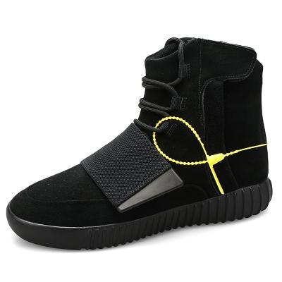 China Custom Genuine Leather Yeezy Men's Solid Color High Top 2022 Trend Best Quality Fashion Women Sneakers 750 Boots for sale