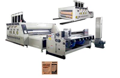 China Auto 3 Colors Die Cut Printing Machine / Corrugated Box Printing Machine for sale