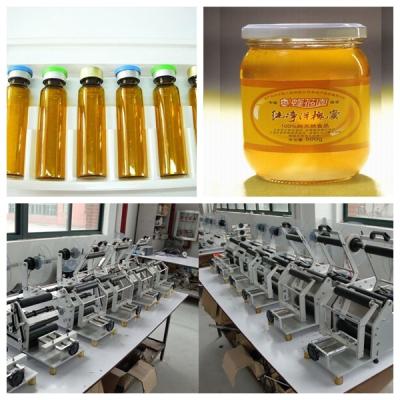 China Fruit jars  hand semi automatic round bottle labeling machine manual label applicator for sale