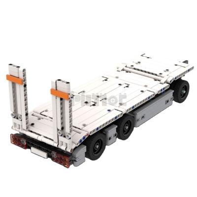 China Moc-87649 Plastic Cheap Modern Flatbed Trailer Boy Gift Splicing Deflector Building Block Technology for sale