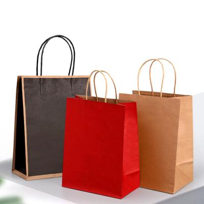 China Recyclable Luxury Black Paper Gift Bag With Custom Printed Logo , Jewelry Packaging Kraft Paper Shopping Paper Bag With Handle for sale