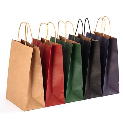 China Christmas Logo Clothing Wrapping Paper Shopping Bag Gift Recyclable Paper Bag for sale