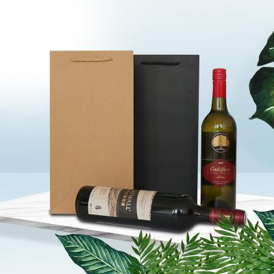 China Recyclable Cheap Customizable Printing Gift Packaging Wholesale Paper Wine Bags for sale