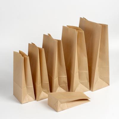 China Recyclable Biodegradable Kraft Paper Bag Food Grade Packaging Bag for sale