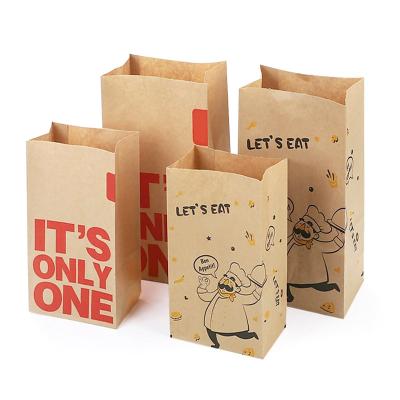 China Recyclable Custom Cute Striped Square Bottom Kraft Paper Gift Shopping Bag for sale