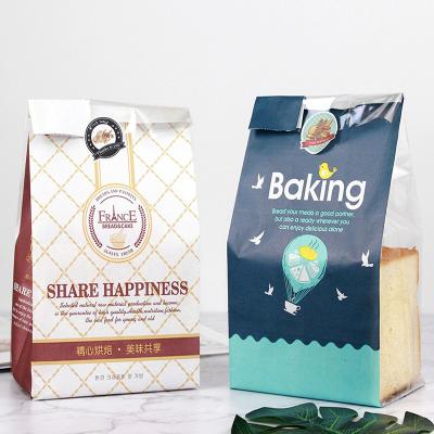 China Food Grade Environmental Protection Kraft Paper Bread Packaging Oil Proof Baking Bag for sale