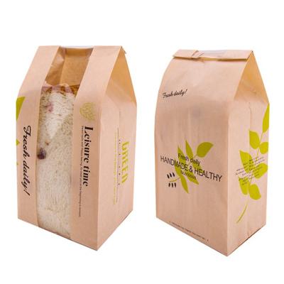 China Custom Printing Food Grade Backing Bread Bakery Food Packaging Bag With Window for sale