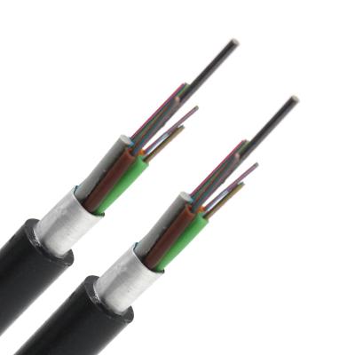 China 24 48 Core Single Mode Aerial Duct Kevlar GYTA GYTS Outdoor Armored Fiber Optic Cable AXT-GYTS for sale