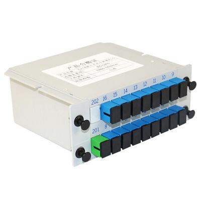 China FTTH FTTB FTTX Network CASSETTE TYPE PLUG IN 1 PLC FIBER OPTICAL SPLITTER BOX LC SC APC MODULAR CONNECTOR *2 1 *4 1 *8 1 *64 1 *32 1 *16 for sale