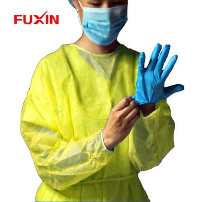 China Waterproof Disposable Reusable Medical Nonwoven PPE Protective Isolation Safety Suit Medical Gowns for sale