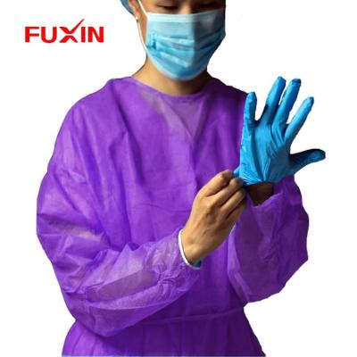 China Breathable Disposal Medical Protective Nonwoven Isolation Gown With CE Medical Supply for sale