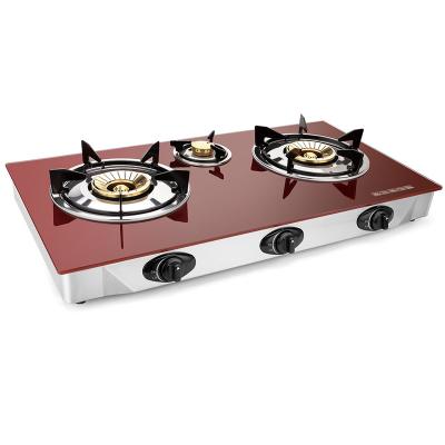 China High Quality Home Kitchen 3 Three Eyes Hotel Cooker Cooker Panel Gas Stove Kitchen Tableware Appliances for sale