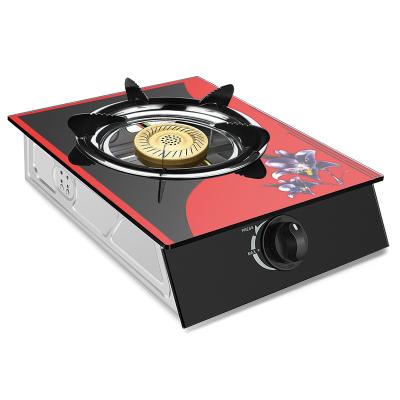 China Hotel Easy To Clean Cheap Combination Sturdy Glass European Desktop Panel Cook Portable Gas Stove for sale