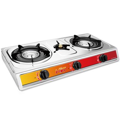 China Hotel Wholesale High Quality Stainless Steel Kitchenware Commercial Portable Cook 3 Burner Gas Stove for sale