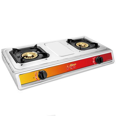 China Professional Hotel Hotel Kitchen Equipment Two Multiple Gas Cooker 2 Dual Burners Stove Top Hoods for sale