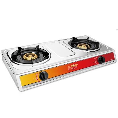 China Hotel Factory Direct Sales 2 Two Burner Gas Cooker Home Appliance Burner Stainless Steel Double Stove for sale