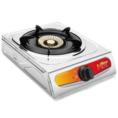 China Hotel Easy To Clean Kitchen Appliances Stainless Steel Strong Ultrathin Panel Cook Top Burner Gas Stove for sale