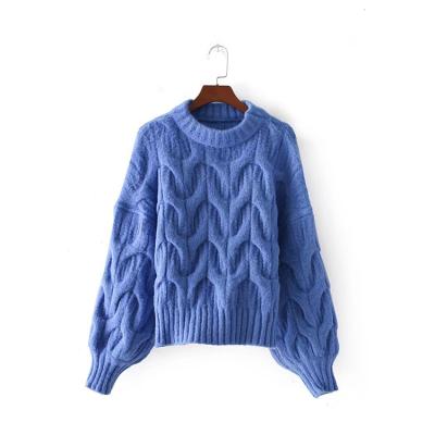 China 2018 Women Clothing Heavy Anti-pilling 3D Sweater Pattern Custom Knitted Sweaters In Winter for sale