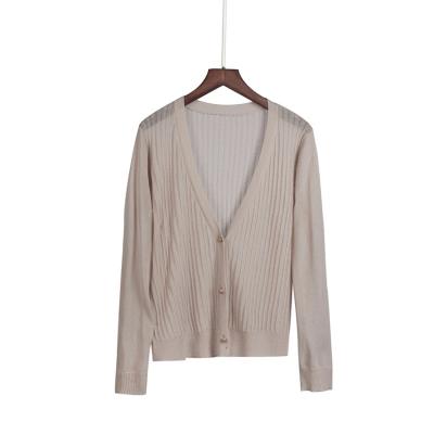 China Anti-pilling product type of women sunscreen fabric cardigan sweater and sweater in summer for sale