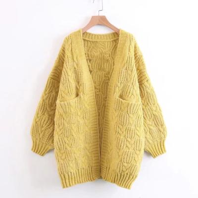 China Anti-pilling cardigan without buttons long women sweater coat design for sale