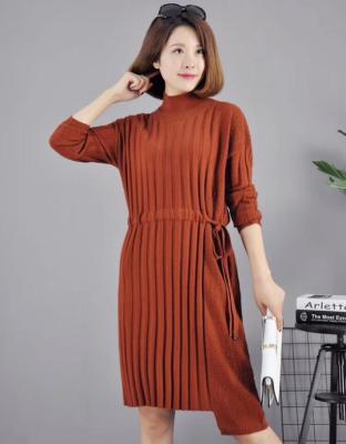 China Anti-pilling tight sweater dresses Korean fashion 2017 winter warm women's sweaters for sale