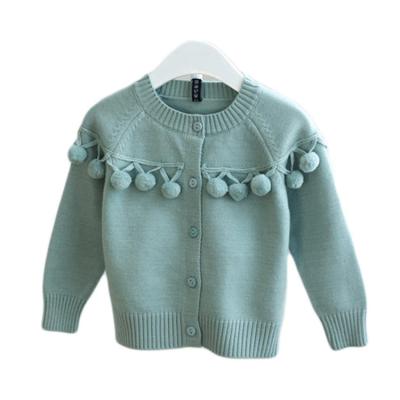 China Anti-pilling Tassel Decoration Girls Princess Costume Crewneck Sweater for sale