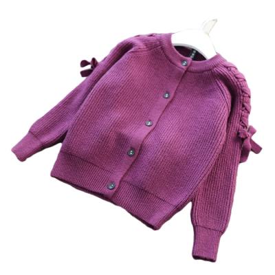 China Anti-pilling open-breasted sweater hand knit woolen design for girls cricket for sale