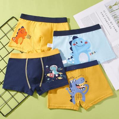 China Cotton Thermal Children's Briefs Baby Boy's Bread Pants Cartoon All Cotton Middle And Little Kids Briefs for sale