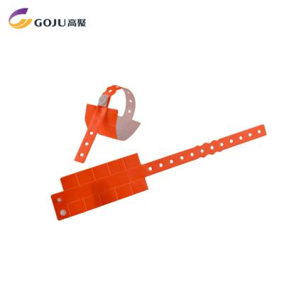 China Vinyl wristband with custom 10 tabes PVC wristband customer logo printing id vinyl wristbands for club for sale