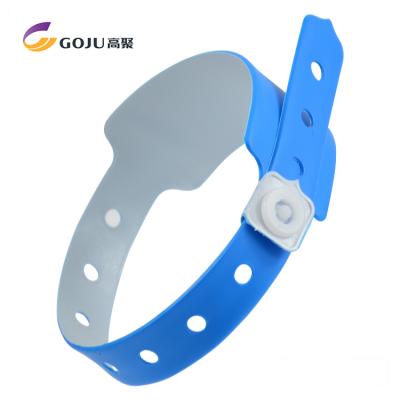 China Promotion Adult Wristband GJ-6060B Wide Face Shape Adult Water Proof PVC Wristband for sale