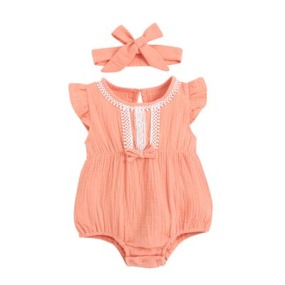 China Hot Sales Newborn Baby Clothes 3 Colors One-Piece Romper Eco-Friendly Lovely Baby Clothes for sale